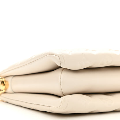 Louis Vuitton Lambskin Embossed Monogram Coussin PM Beige Cream 9 of 11