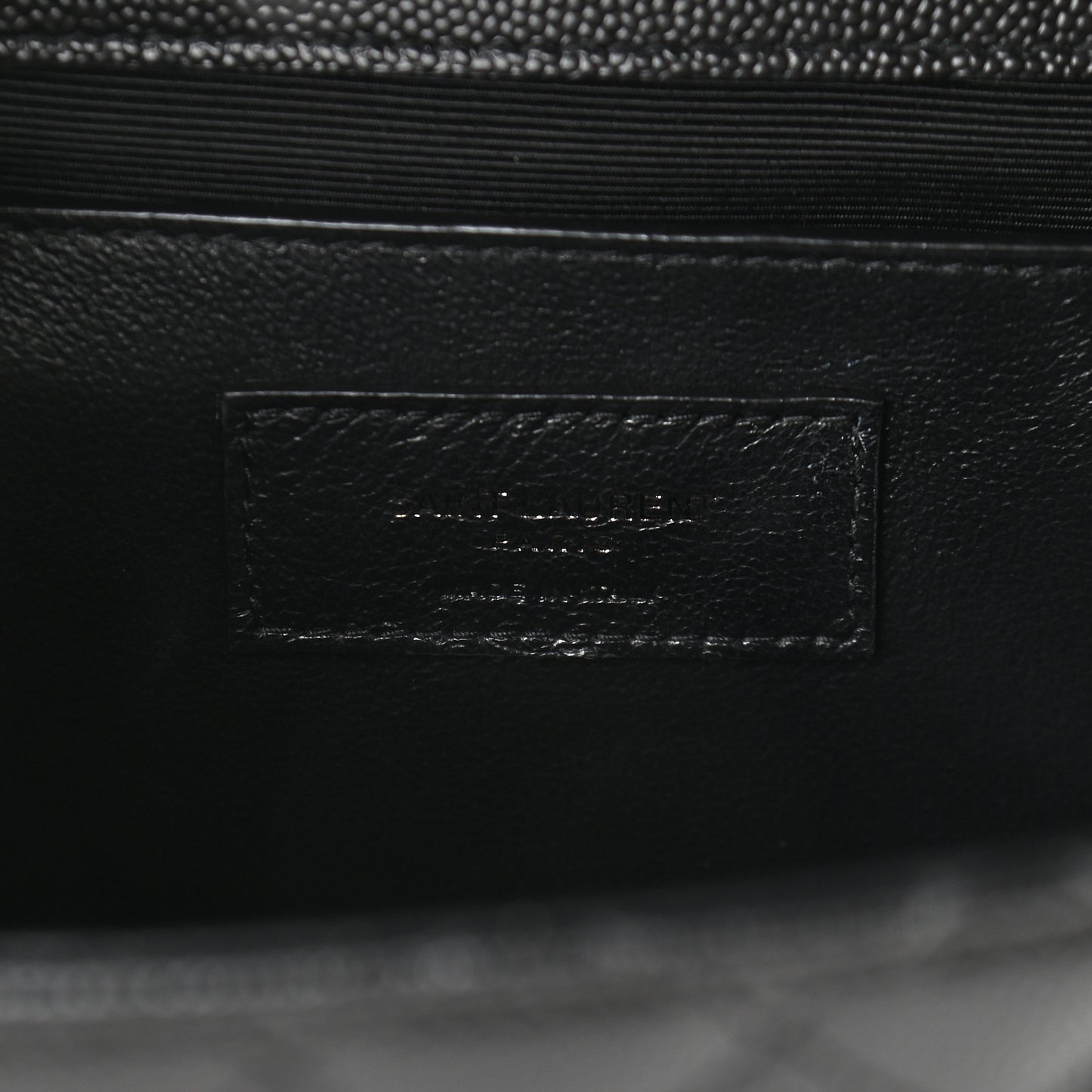 Grain De Poudre Textured Mixed Matelasse Triquilt Medium Monogram Satchel Black