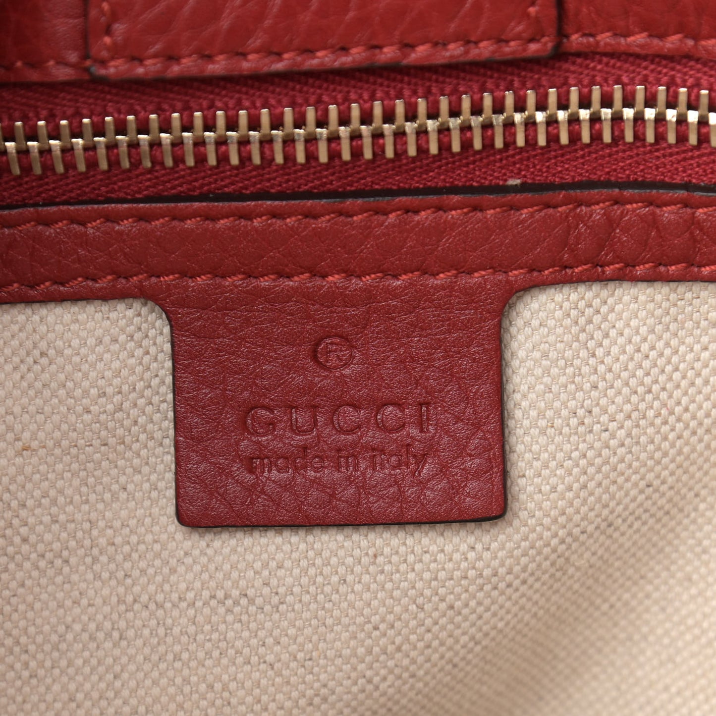 Calfskin Small Bamboo Shopper Tote Red