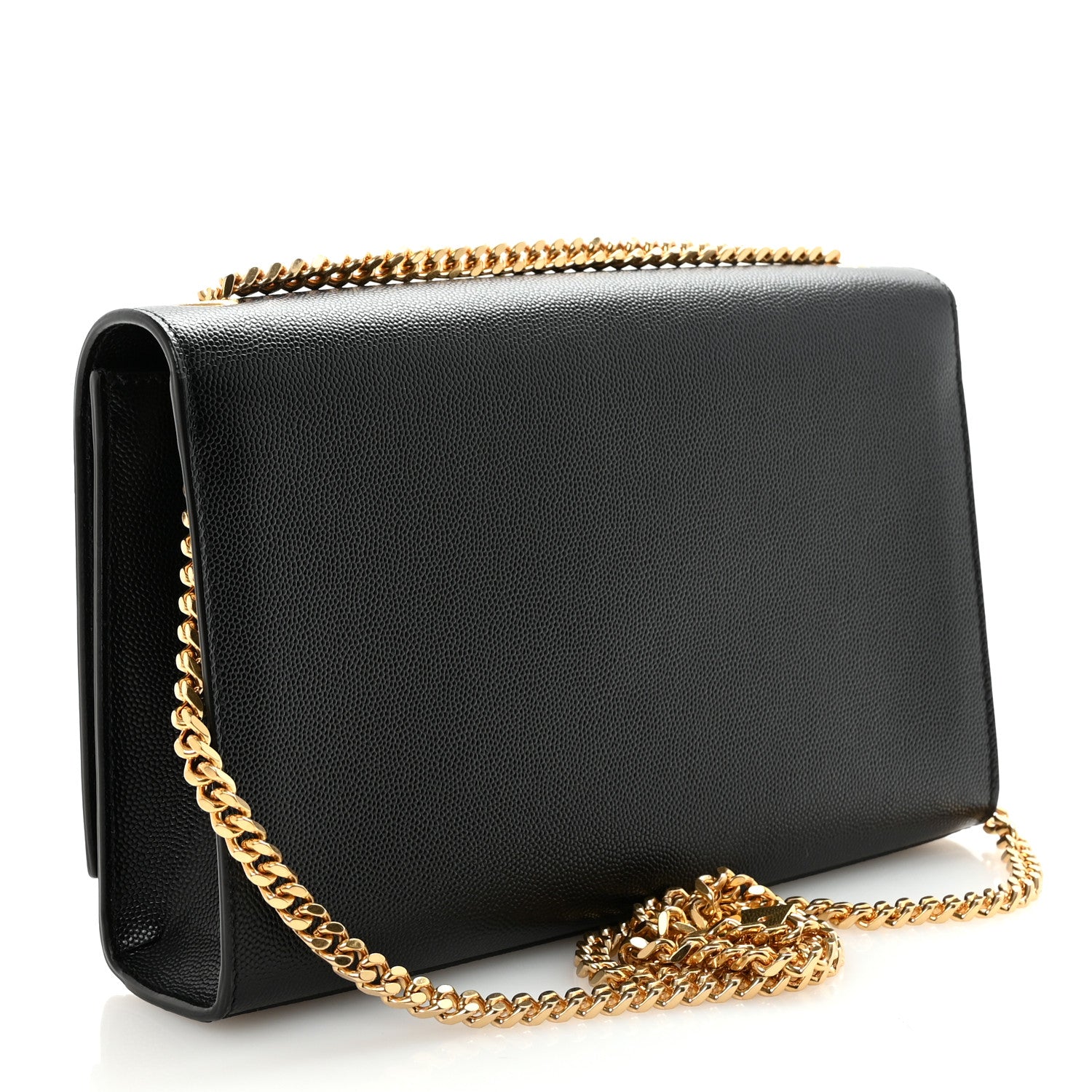 Saint Laurent Grain De Poudre Medium Classic Monogram Kate Satchel Black 3 of 9