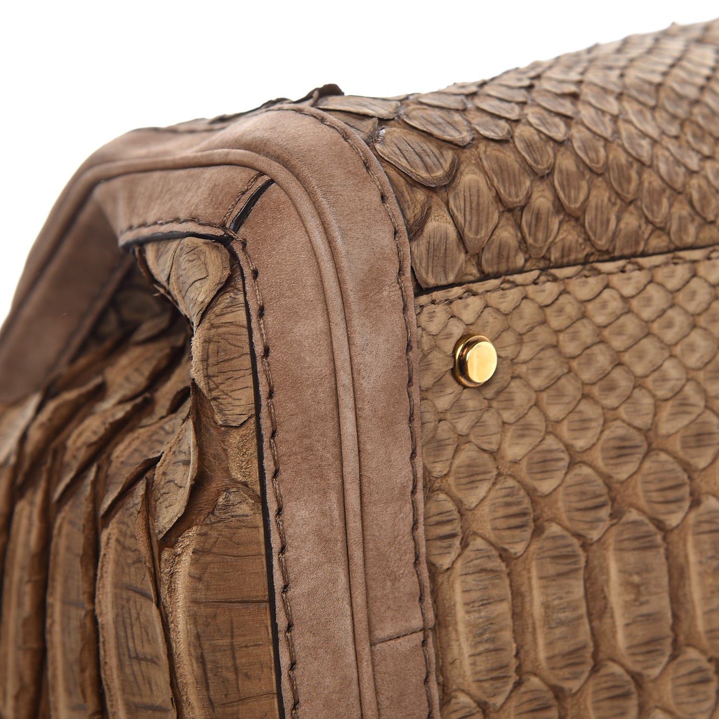 Python Large GG Running Tote Brown