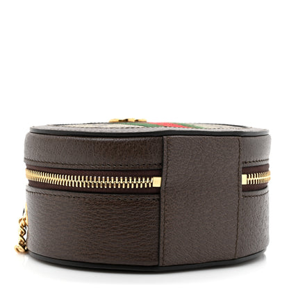 Gucci GG Supreme Monogram Top Handle Web Mini Ophidia Round Shoulder Bag Brown 4 of 11