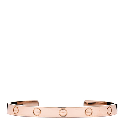 Cartier 18K Pink Gold LOVE Cuff Bracelet 17 1 of 4
