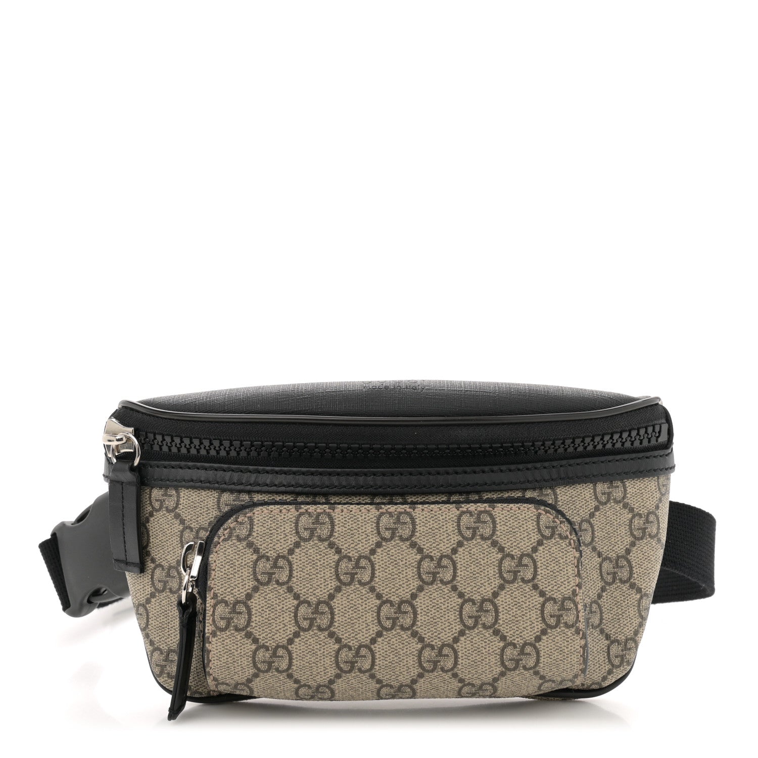 Gucci GG Supreme Monogram Belt Bag Black 1 of 12