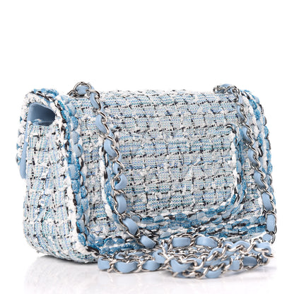 Chanel Tweed Braid Mini Flap Blue White Navy 3 of 11
