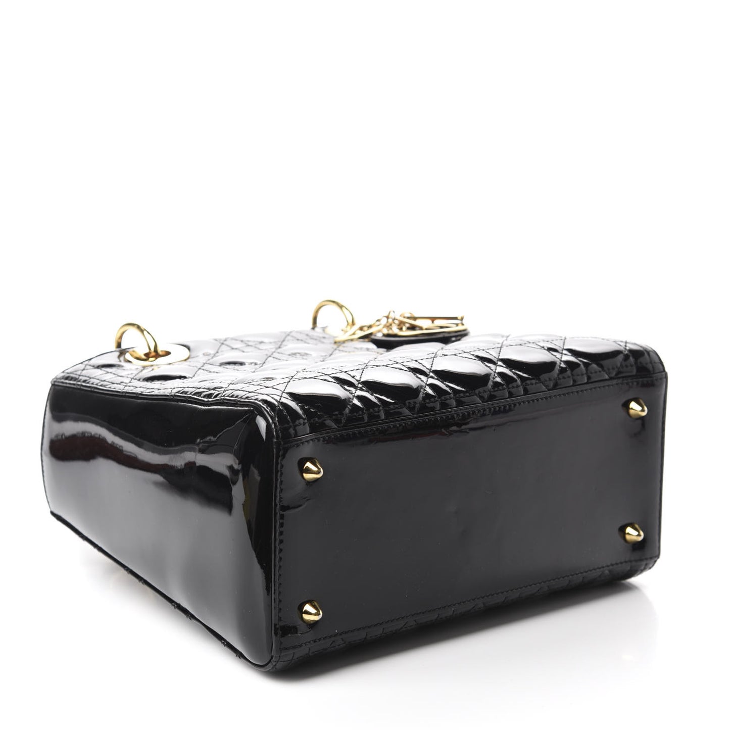 Patent Cannage Medium Lady Dior Black