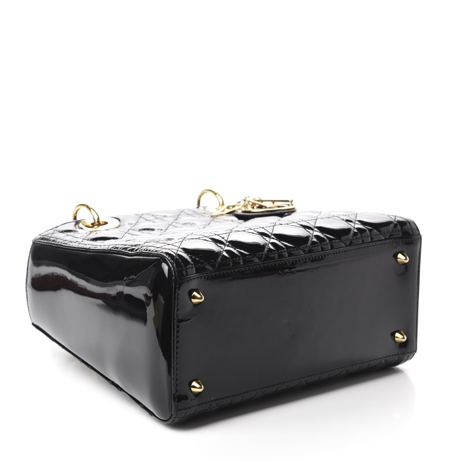 Christian Dior Patent Cannage Medium Lady Dior Black 4 of 11