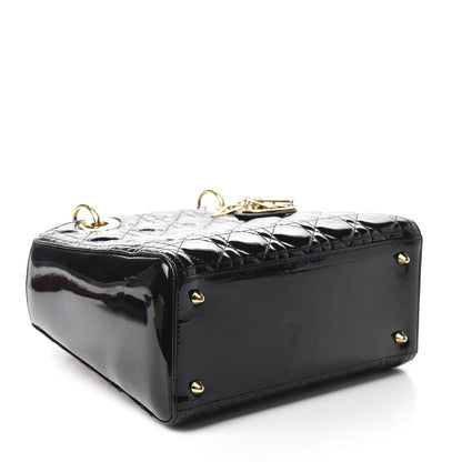 Christian Dior Patent Cannage Medium Lady Dior Black 4 of 11