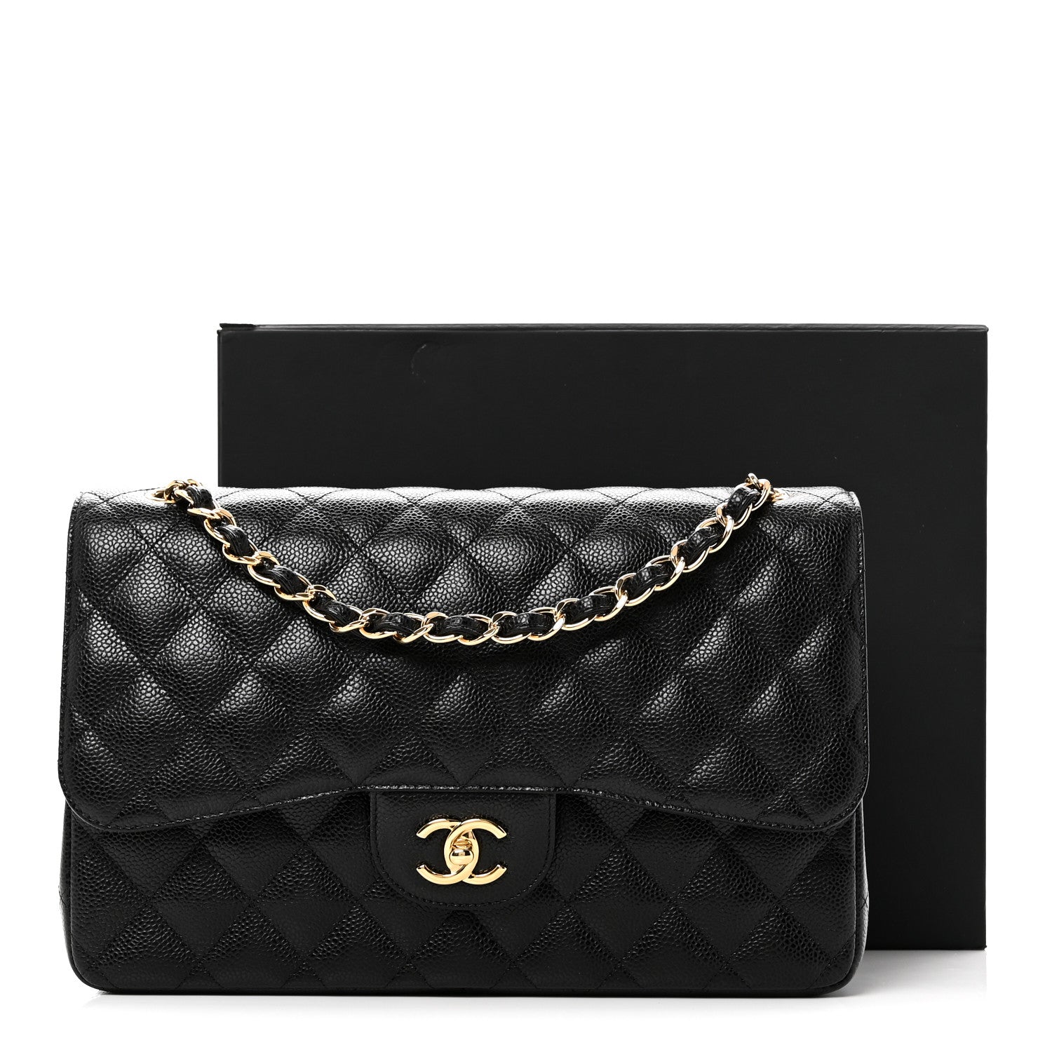Chanel Caviar Quilted Jumbo Double Flap Black 11 of 11