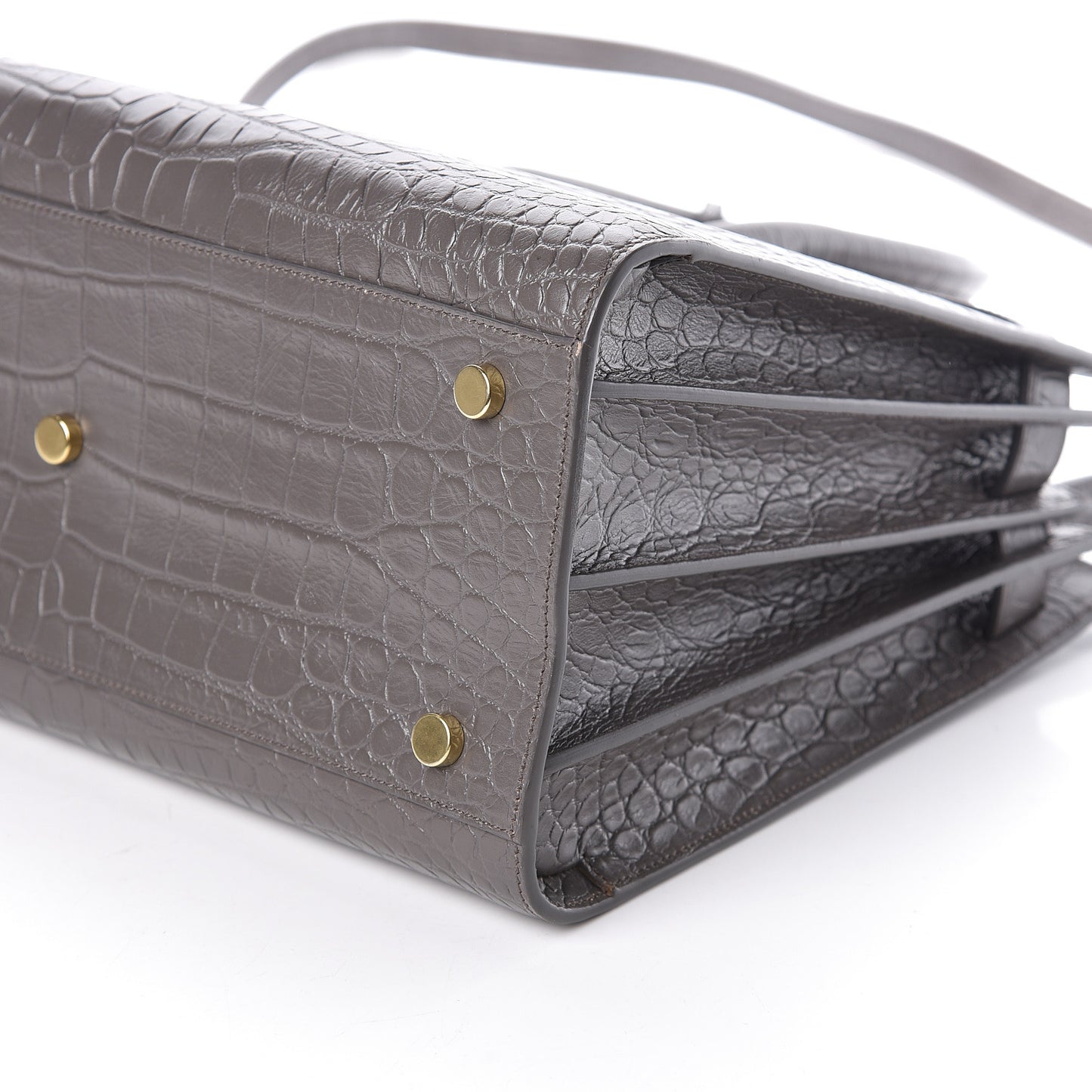 Crocodile Embossed Small Sac De Jour Fog