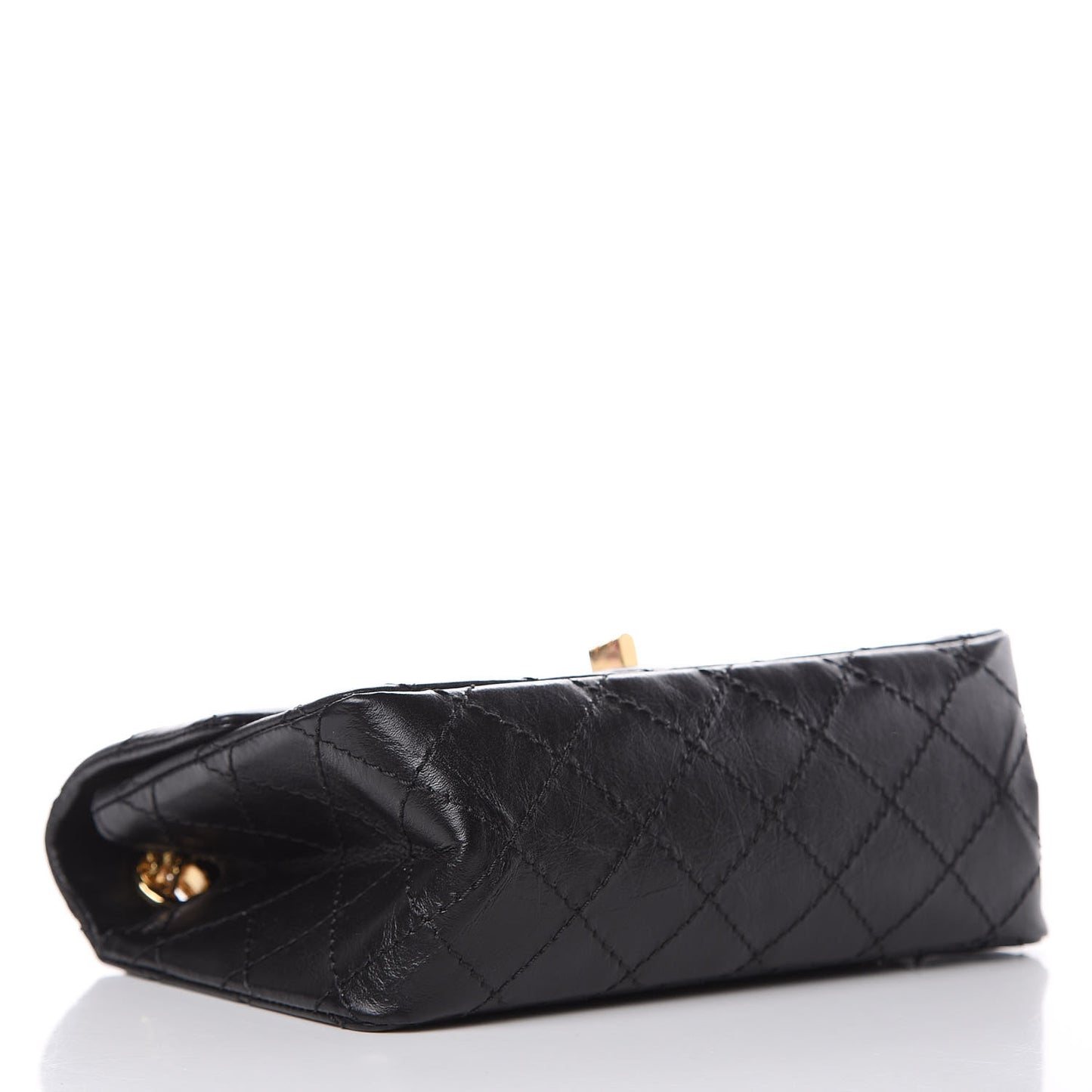 Aged Calfskin Quilted 2.55 Reissue Mini Flap Black