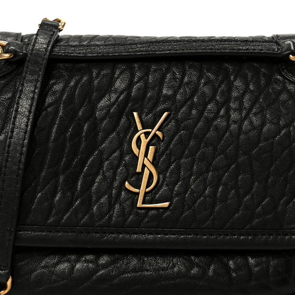 Saint Laurent Grained Lambskin Monogram Mini Niki Chain Satchel Black 8 of 11