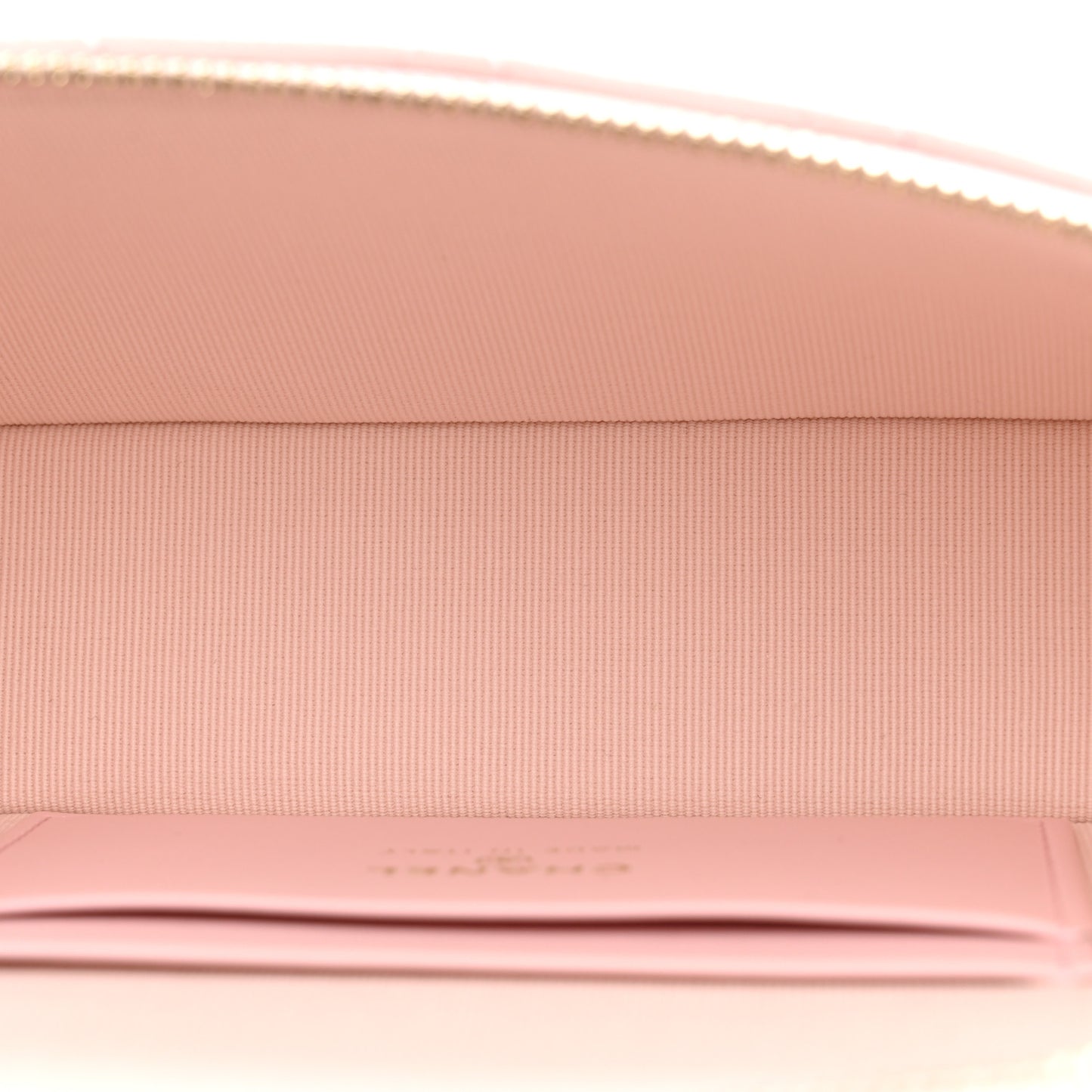 Caviar Quilted Top Handle Slim Vanity With Chain Light Pink