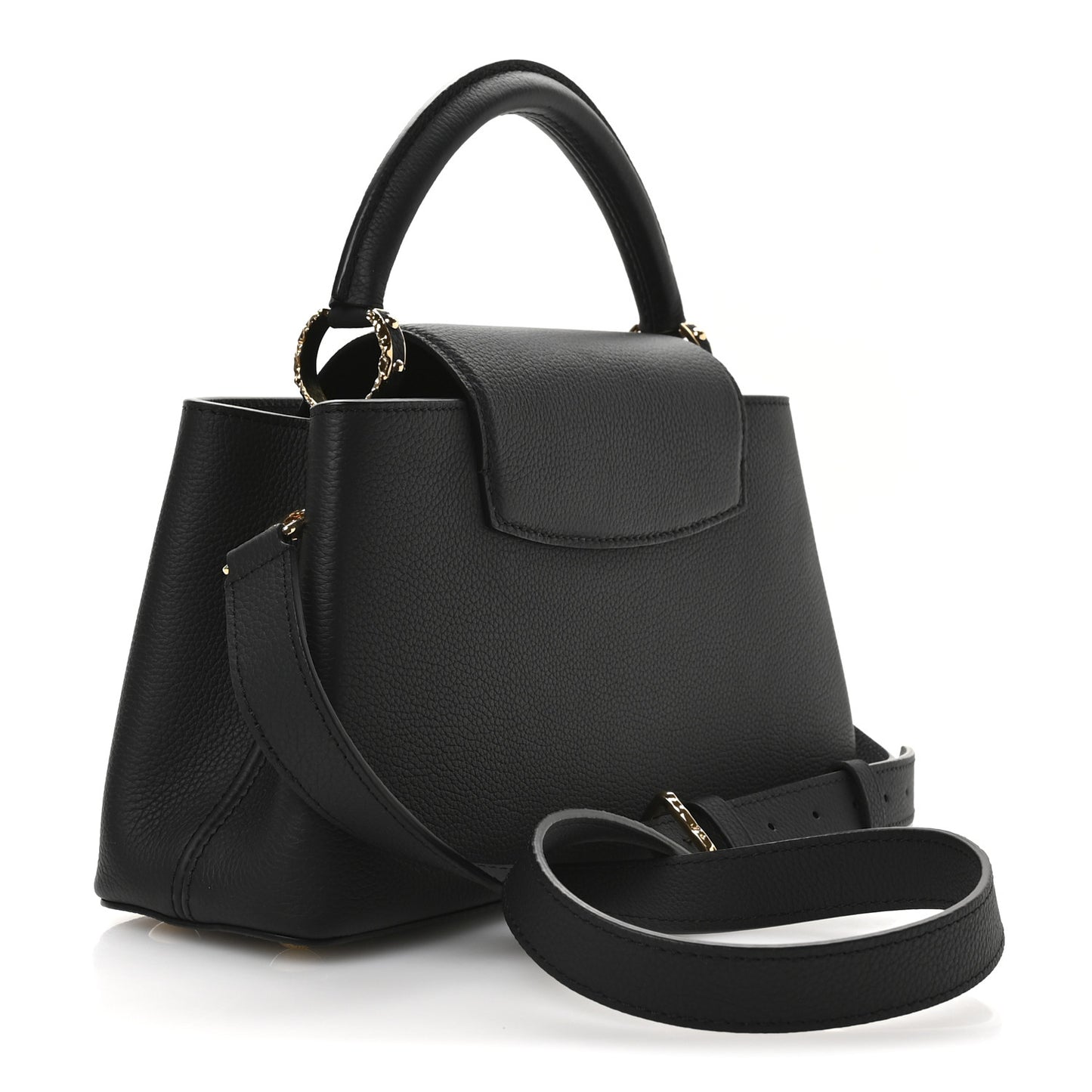 Taurillon LV Crush Capucines East West MM Black