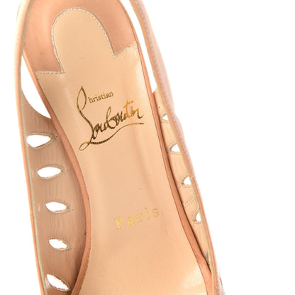 Christian Louboutin Calf Vegetale Griff Sling 120 Pumps 37 Natural Grezzo 8 of 9