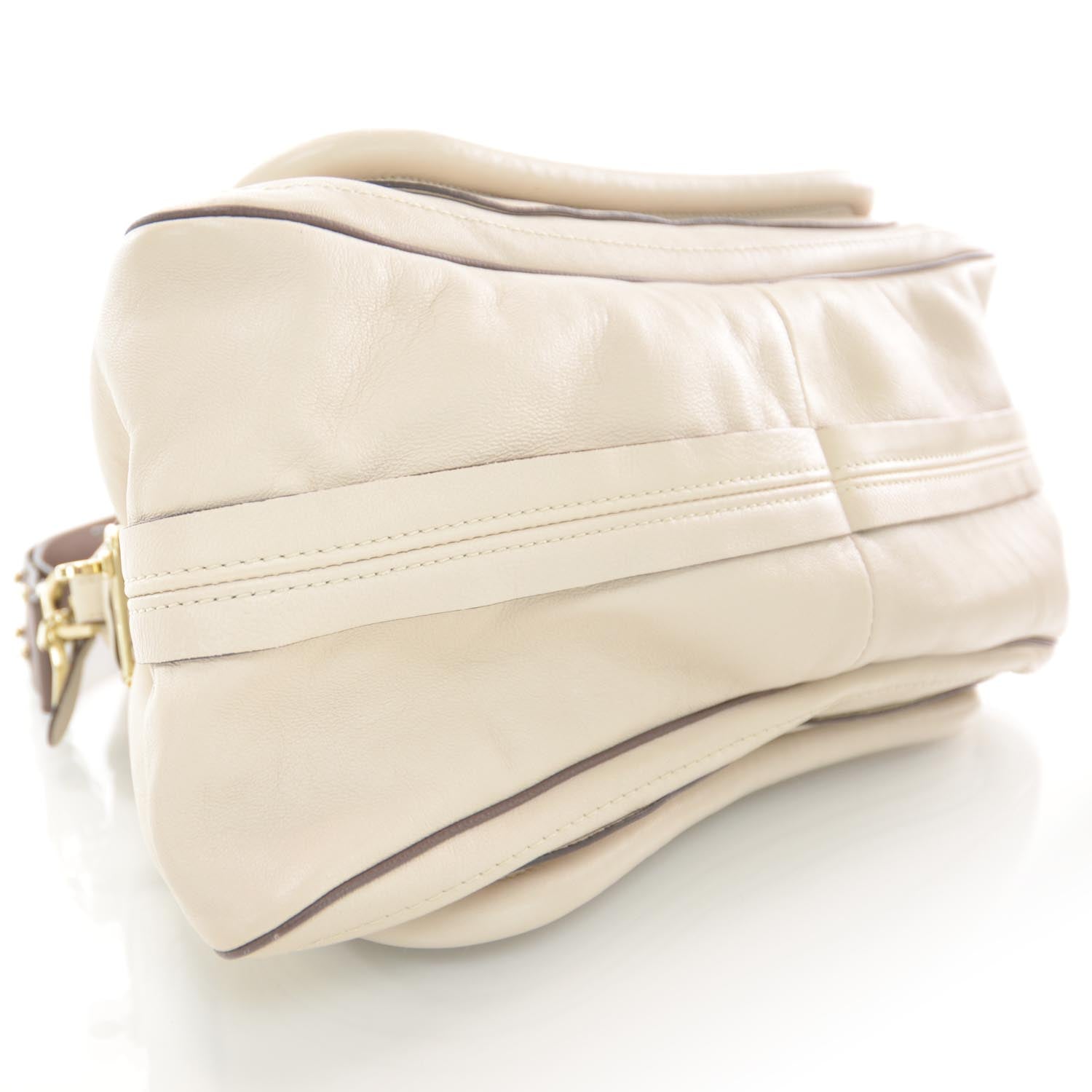 Chloe Leather Medium Military Paraty White 4 of 8