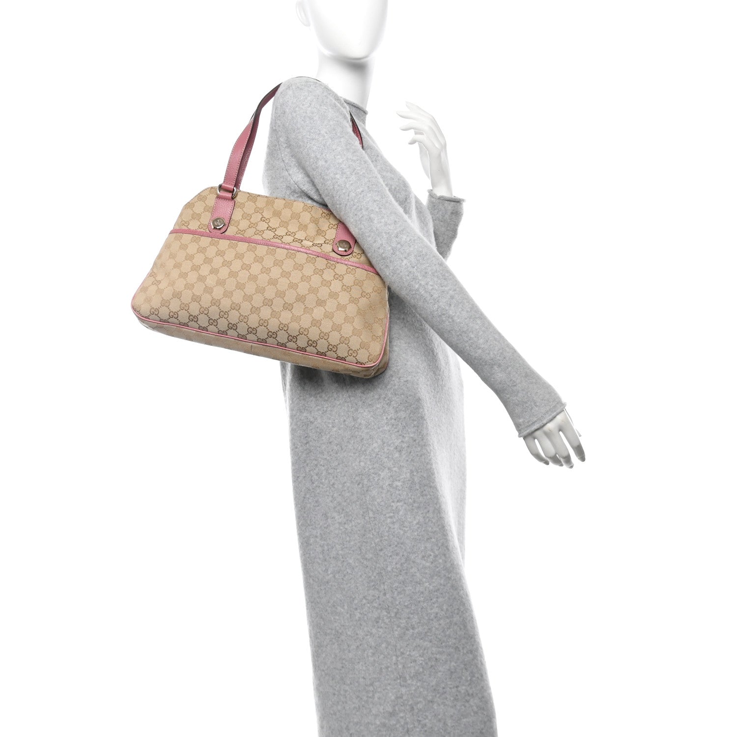 Gucci Monogram Medium Charmy Shoulder Bag Pink 2 of 12