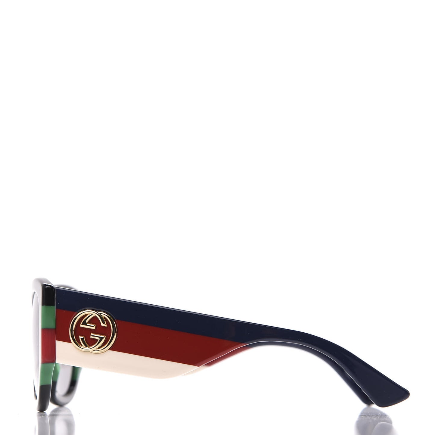 Acetate Web Oversized Frame Rectangle Sunglasses GG0276S Black Multicolor