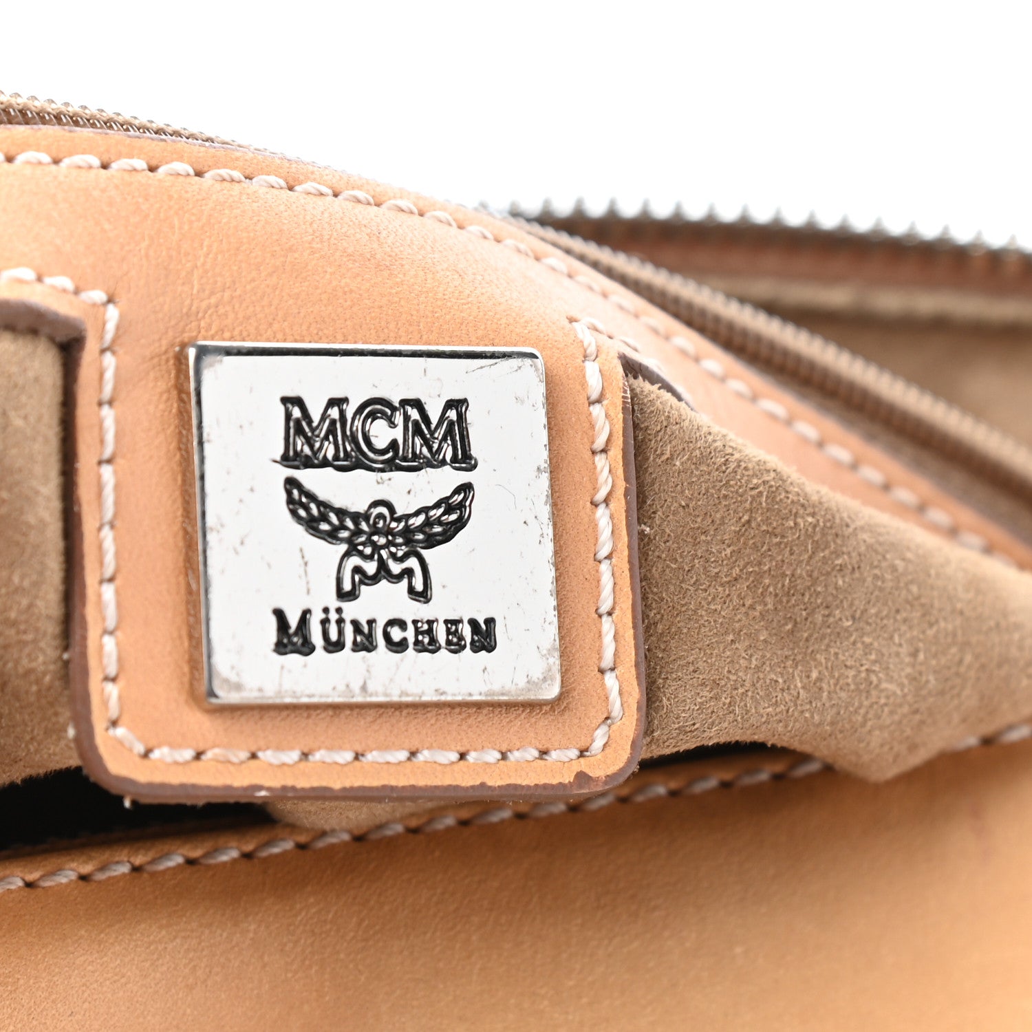 MCM Visetos Boston Bag White 6 of 11