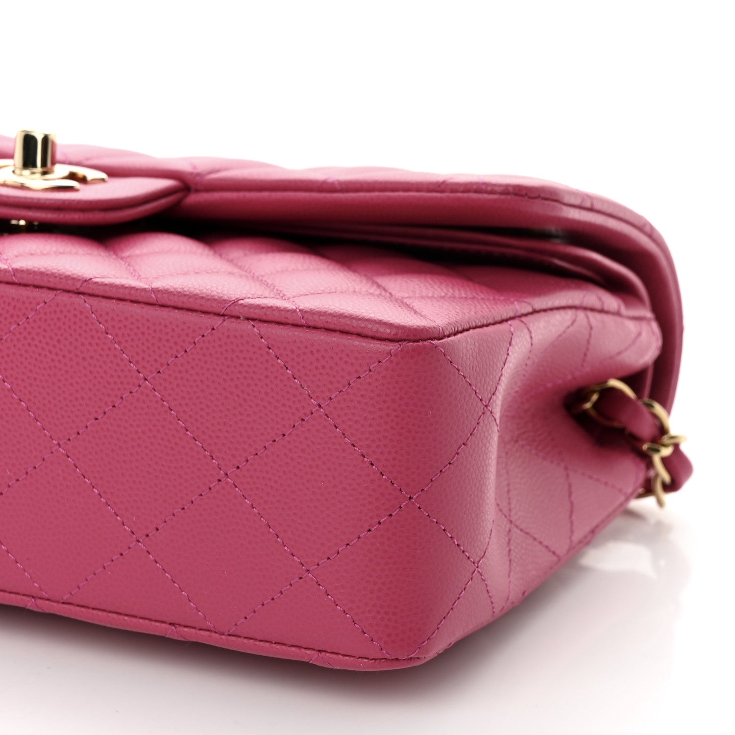Chanel Caviar Quilted Small Double Flap Dark Pink 10 of 10