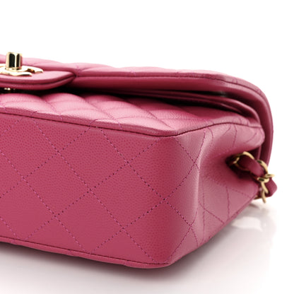 Chanel Caviar Quilted Small Double Flap Dark Pink 10 of 10