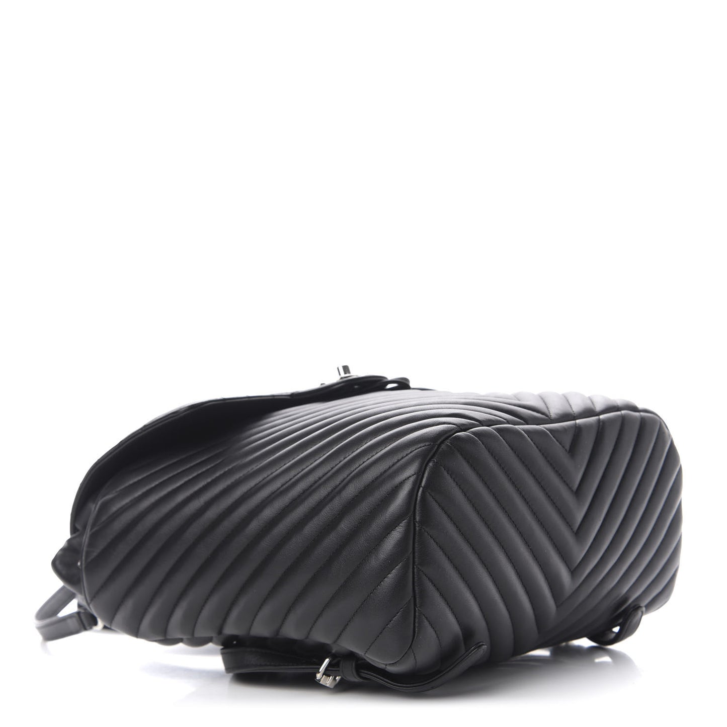 Calfskin Chevron Quilted Large Urban Spirit Backpack Black