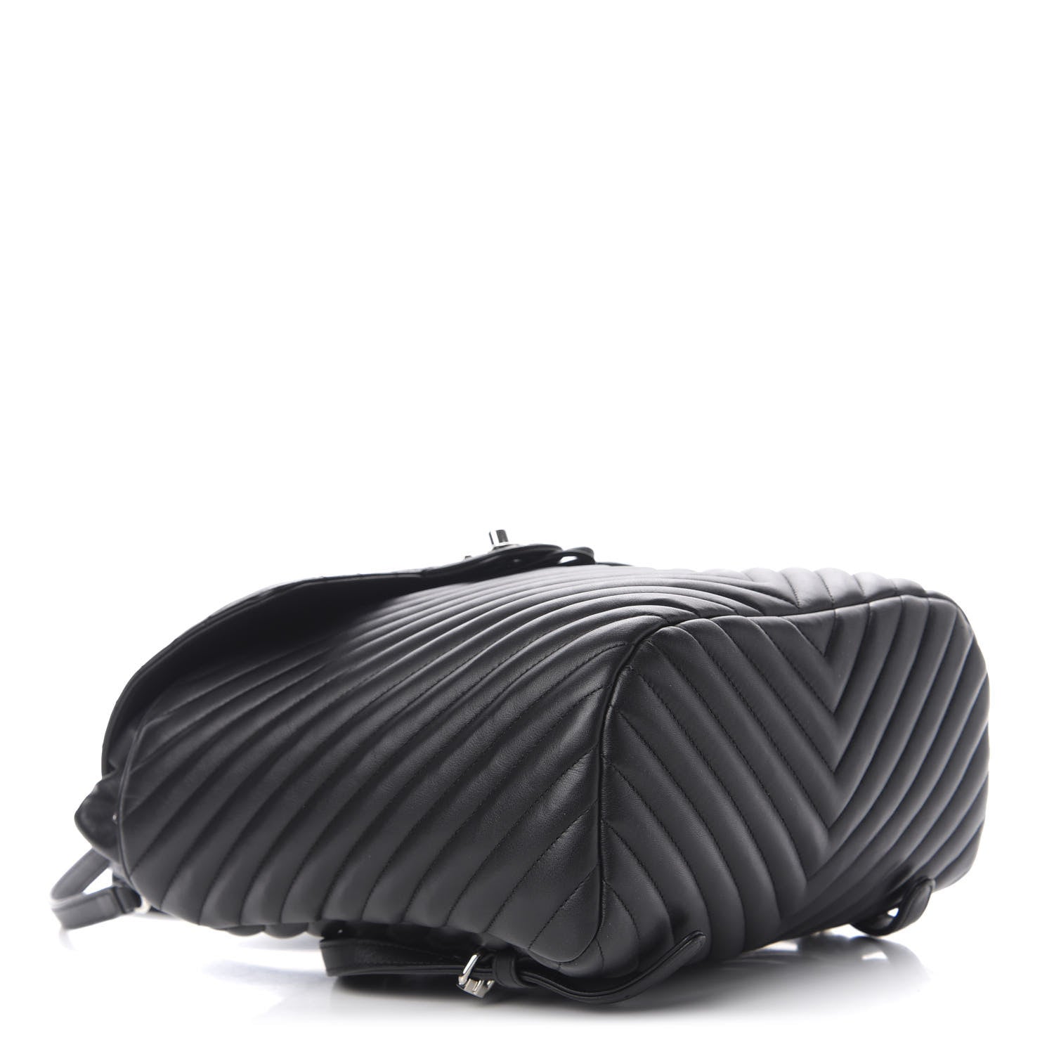 Chanel Calfskin Chevron Quilted Large Urban Spirit Backpack Black 3 of 9