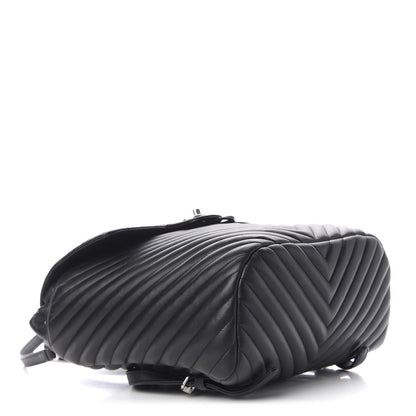 Chanel Calfskin Chevron Quilted Large Urban Spirit Backpack Black 3 of 9