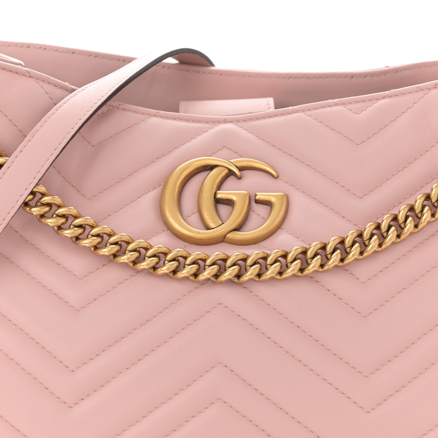 Calfskin Matelasse Medium GG Marmont Shoulder Tote Bag Perfect Pink