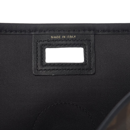 Fendi Glazed Fabric Vitello Century FF 1974 Stamp Patch Mini Peekaboo Defender Cover Mogano Panna Black 6 of 12