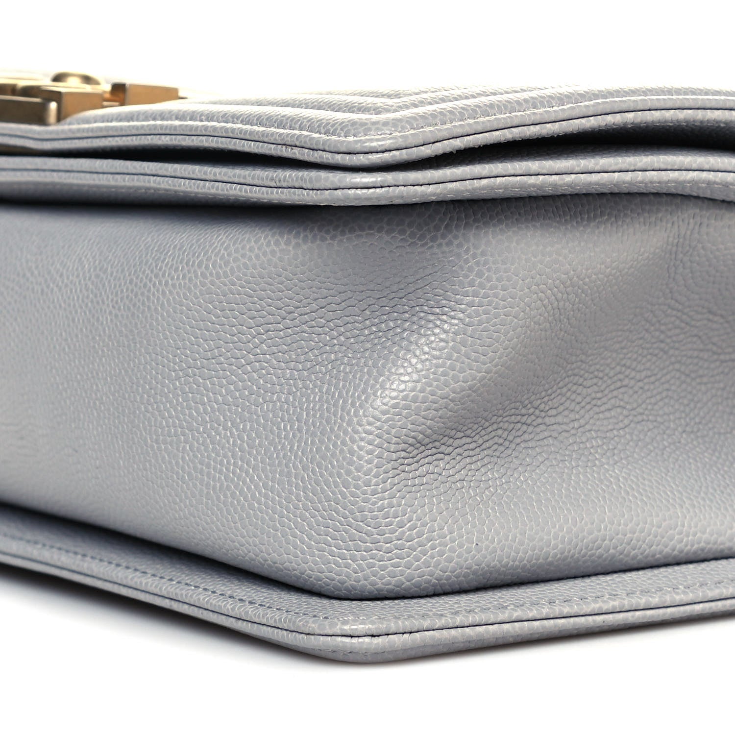 Chanel Caviar Quilted Medium Boy Flap Light Grey 10 of 11