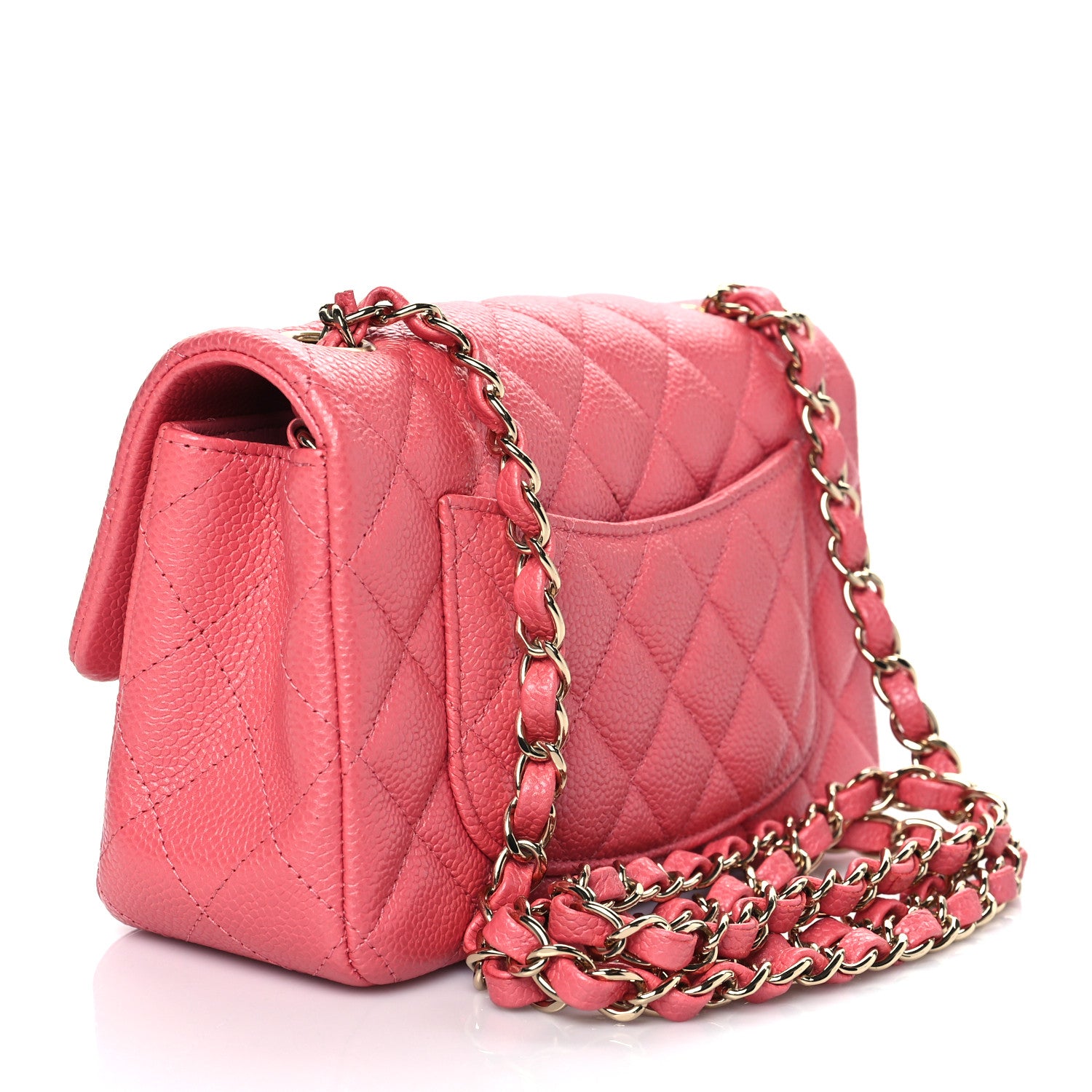 Chanel Iridescent Caviar Quilted Mini Rectangular Flap Pink 3 of 10