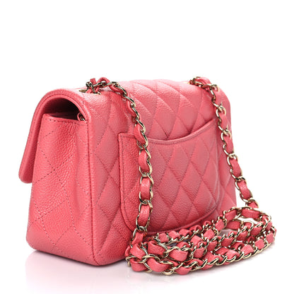 Chanel Iridescent Caviar Quilted Mini Rectangular Flap Pink 3 of 10