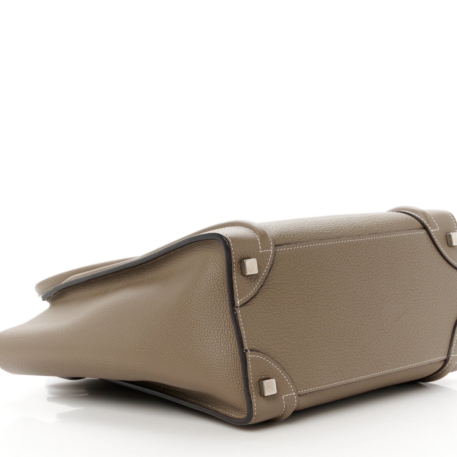 Celine Drummed Calfskin Micro Luggage Souris 9 of 10