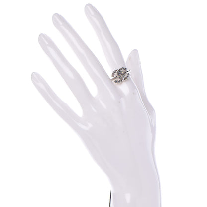 Chanel Crystal CC Ring 54 Iridescent 2 of 6