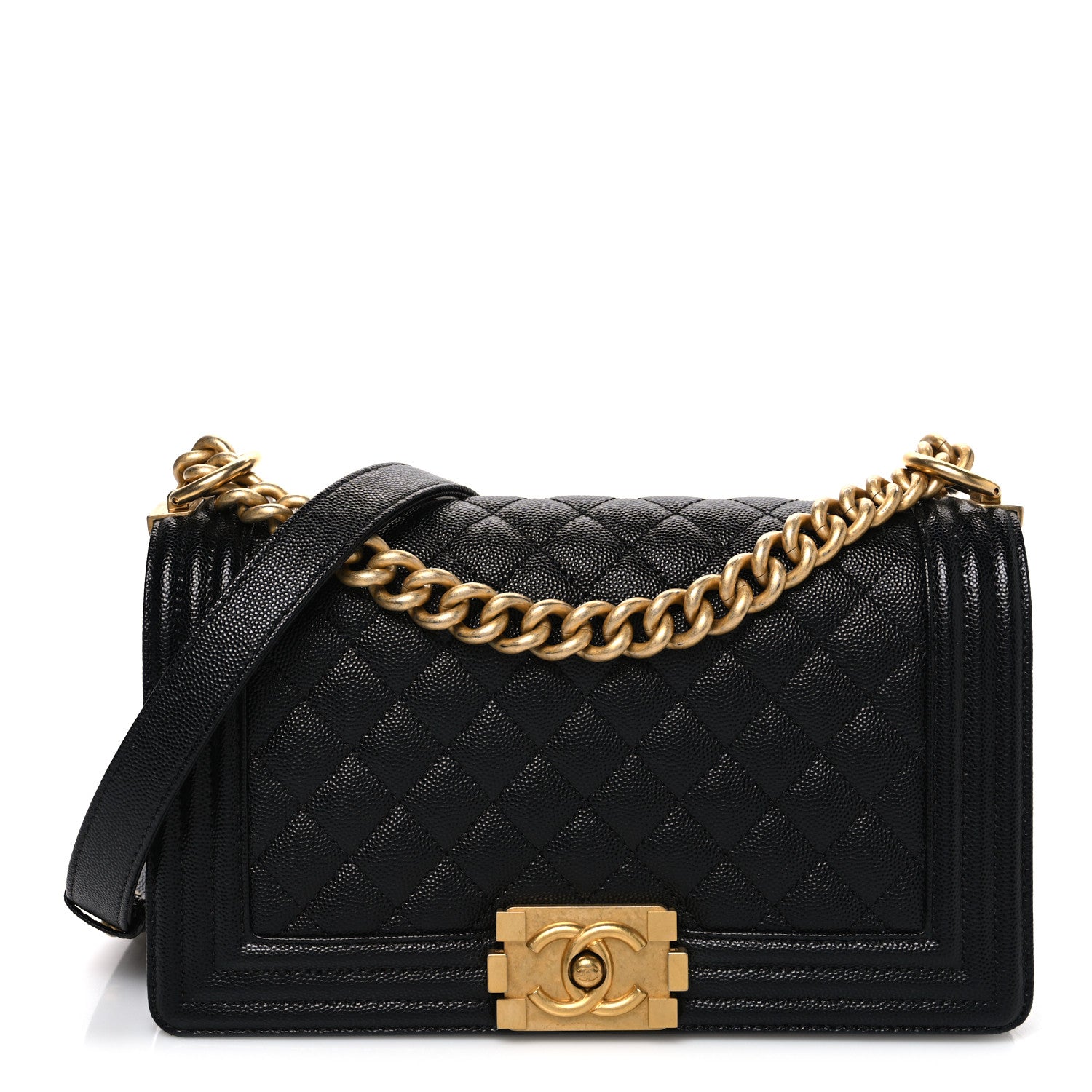 Chanel Caviar Quilted Medium Boy Flap Black 1 of 10
