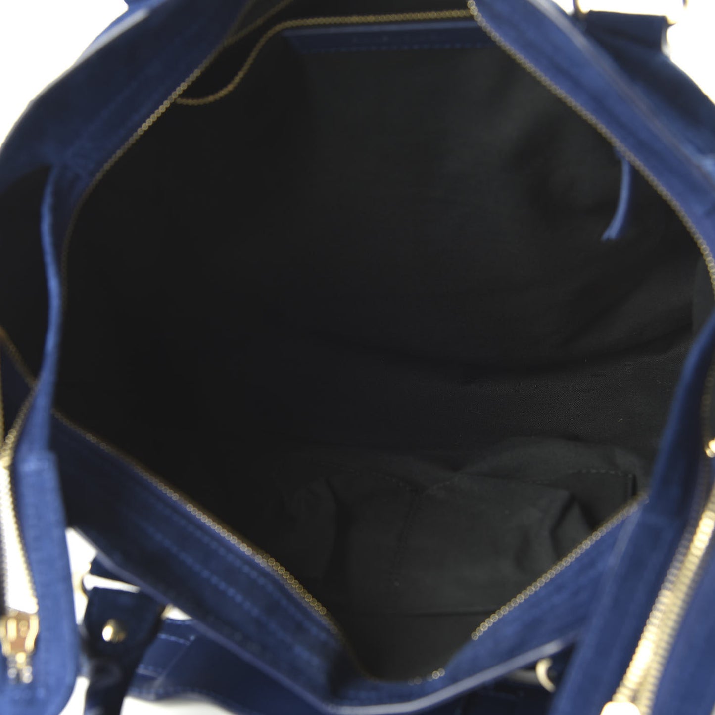 Baby Daim Suede Classic Gold Hardware City Bleu Pacifique