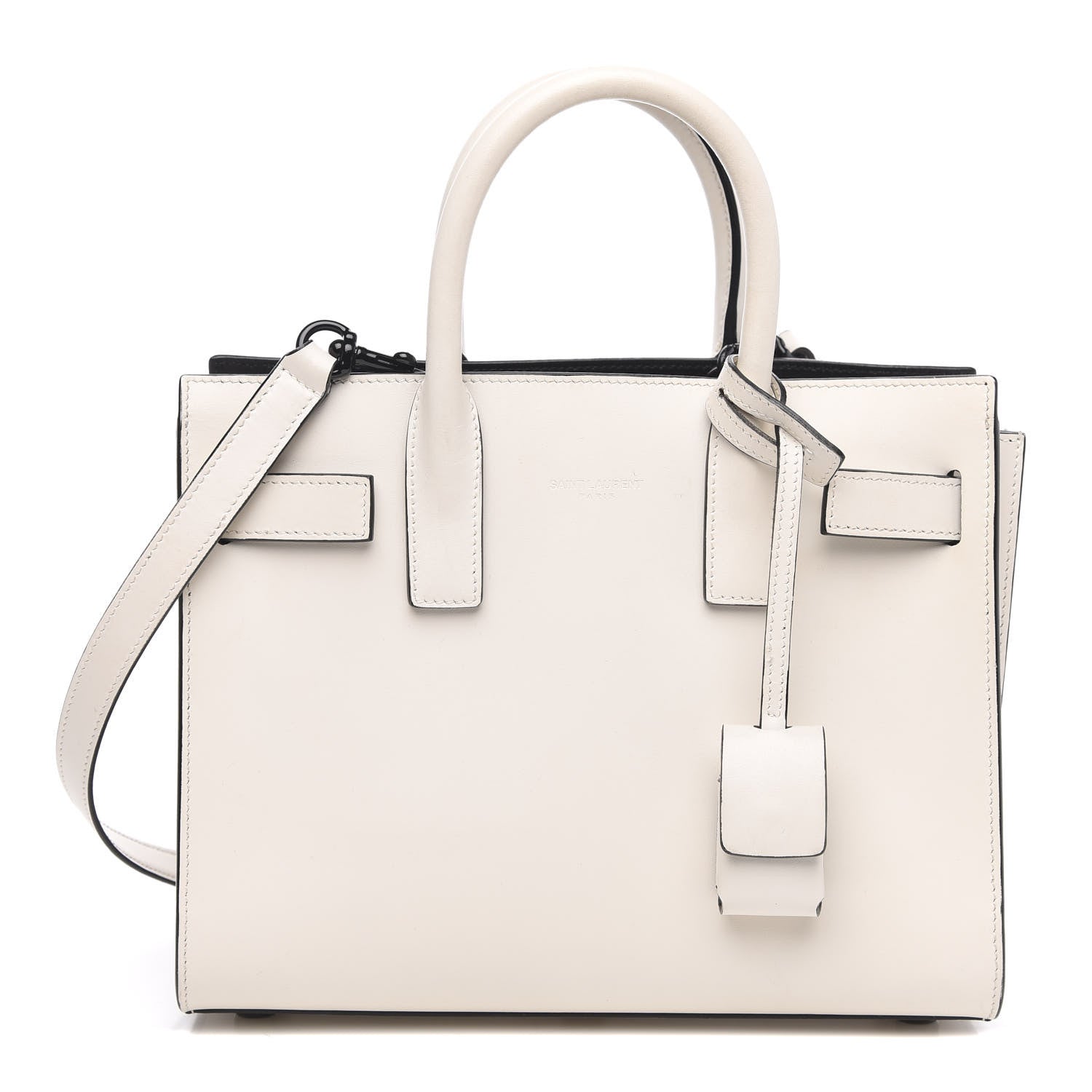 Saint Laurent Grained Calfskin Nano Sac De Jour Porcellana Black 1 of 11