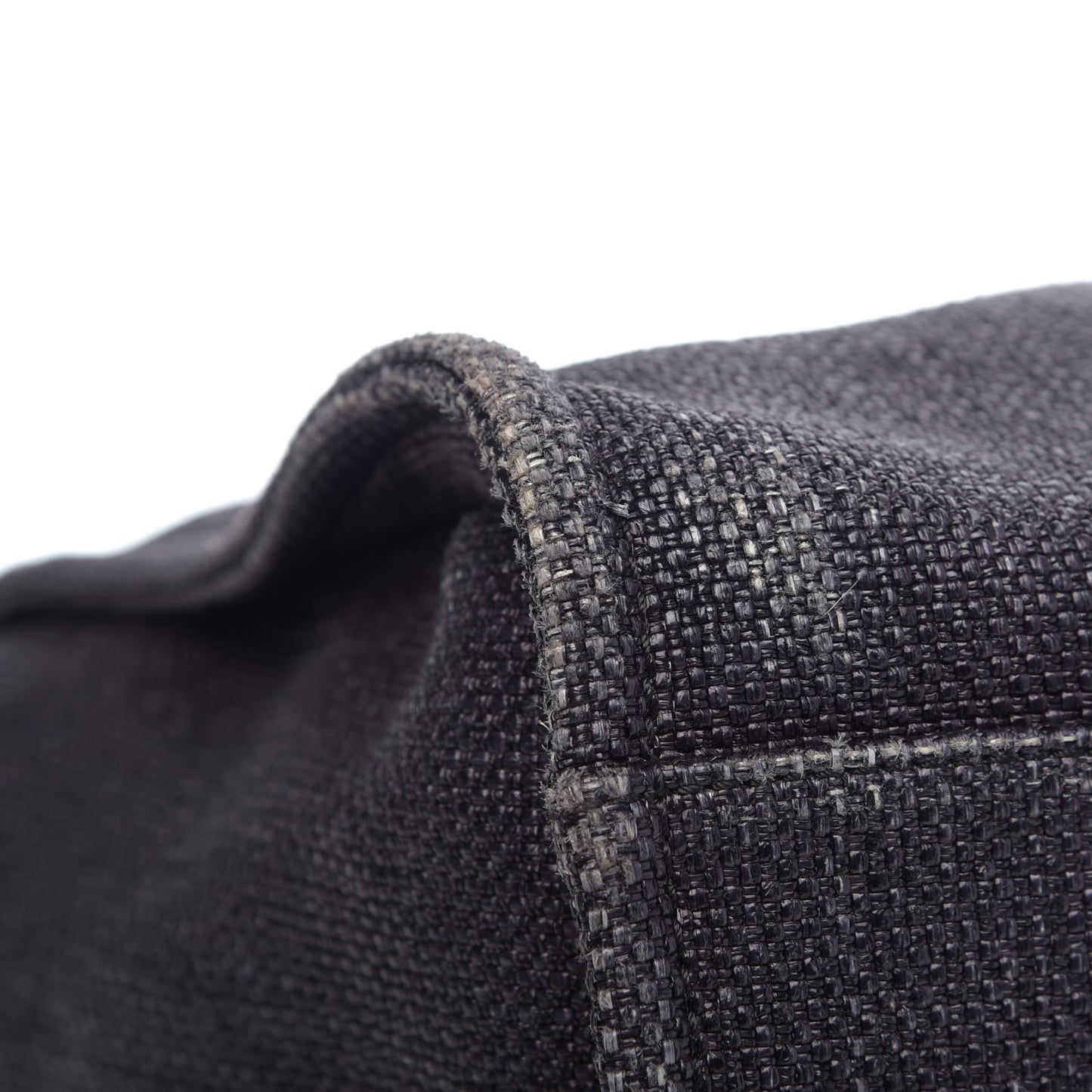 Woven Straw Raffia Large Deauville Tote Black