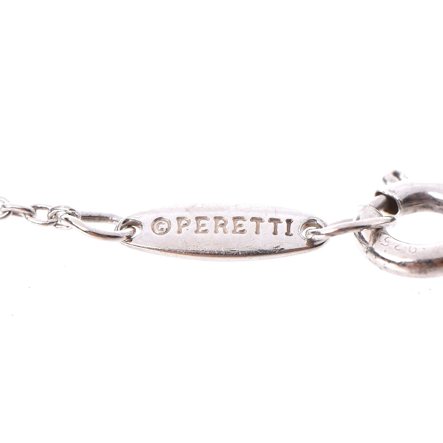 Tiffany Sterling Silver Diamond .07ct Elsa Peretti Diamonds by the Yard Bracelet 3 of 8