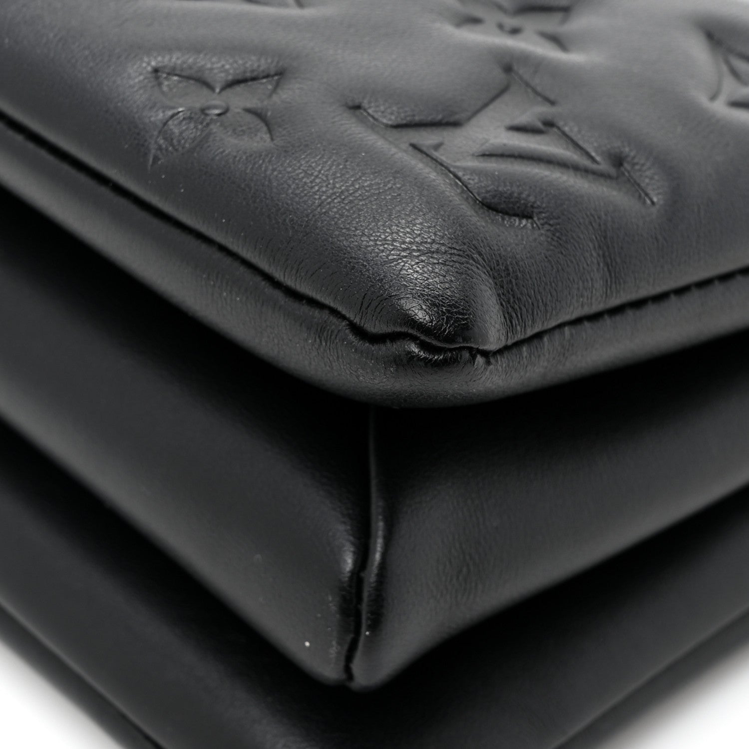 Louis Vuitton Lambskin Embossed Monogram Coussin BB Black 13 of 13