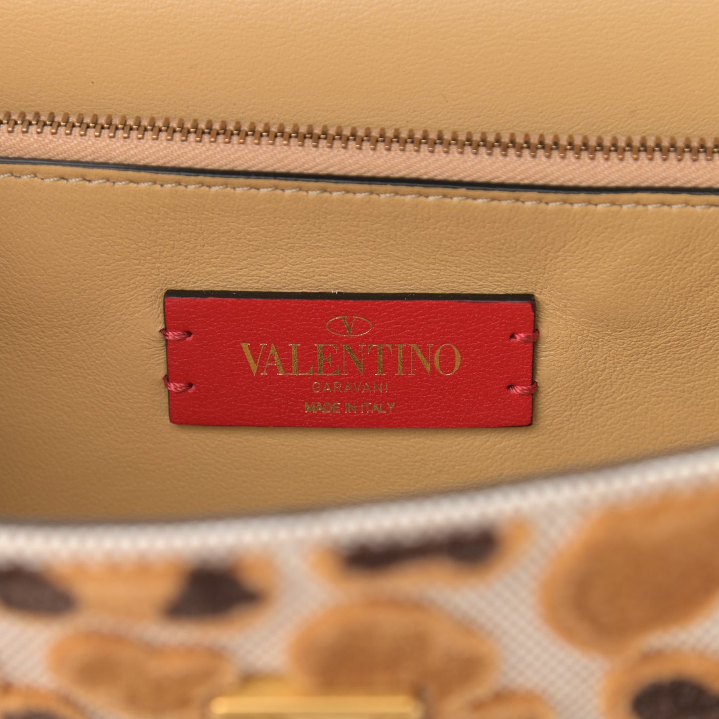 Canvas Leopard Print VSling Clutch With Shoulder Strap Bag