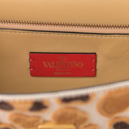 Valentino Garavani Canvas Leopard Print VSling Clutch With Shoulder Strap Bag 6 of 9