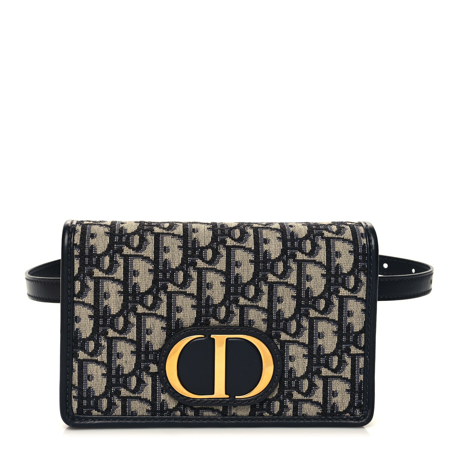 Christian Dior Oblique Montaigne 2-In-1 Pouch Blue 1 of 10