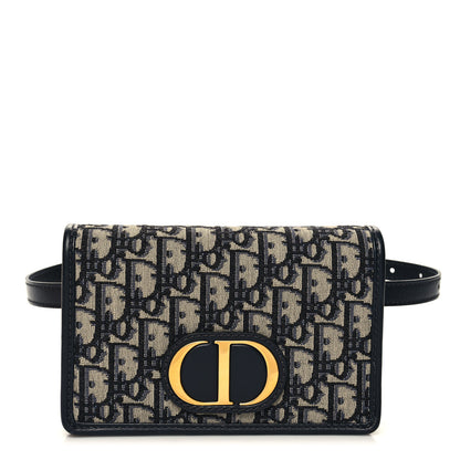 Christian Dior Oblique Montaigne 2-In-1 Pouch Blue 1 of 10