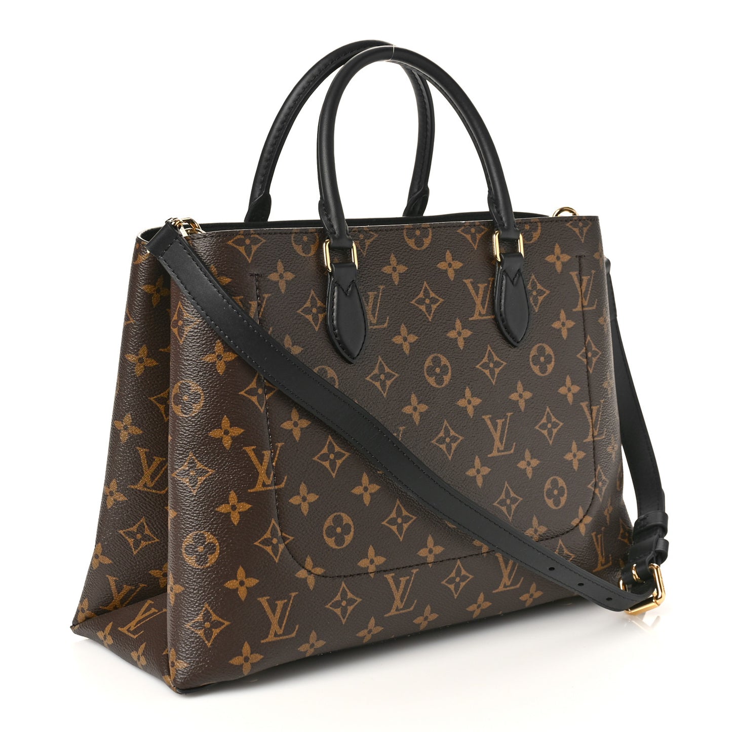 Monogram Flower Tote Black