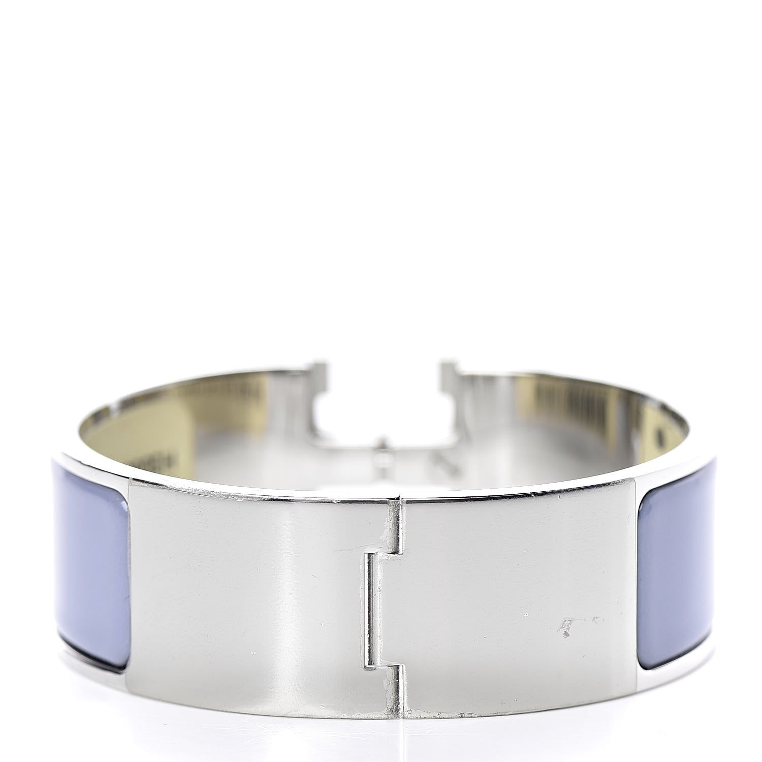 Hermes Enamel Wide Clic Clac H Bracelet PM Bleu Lin 3 of 5