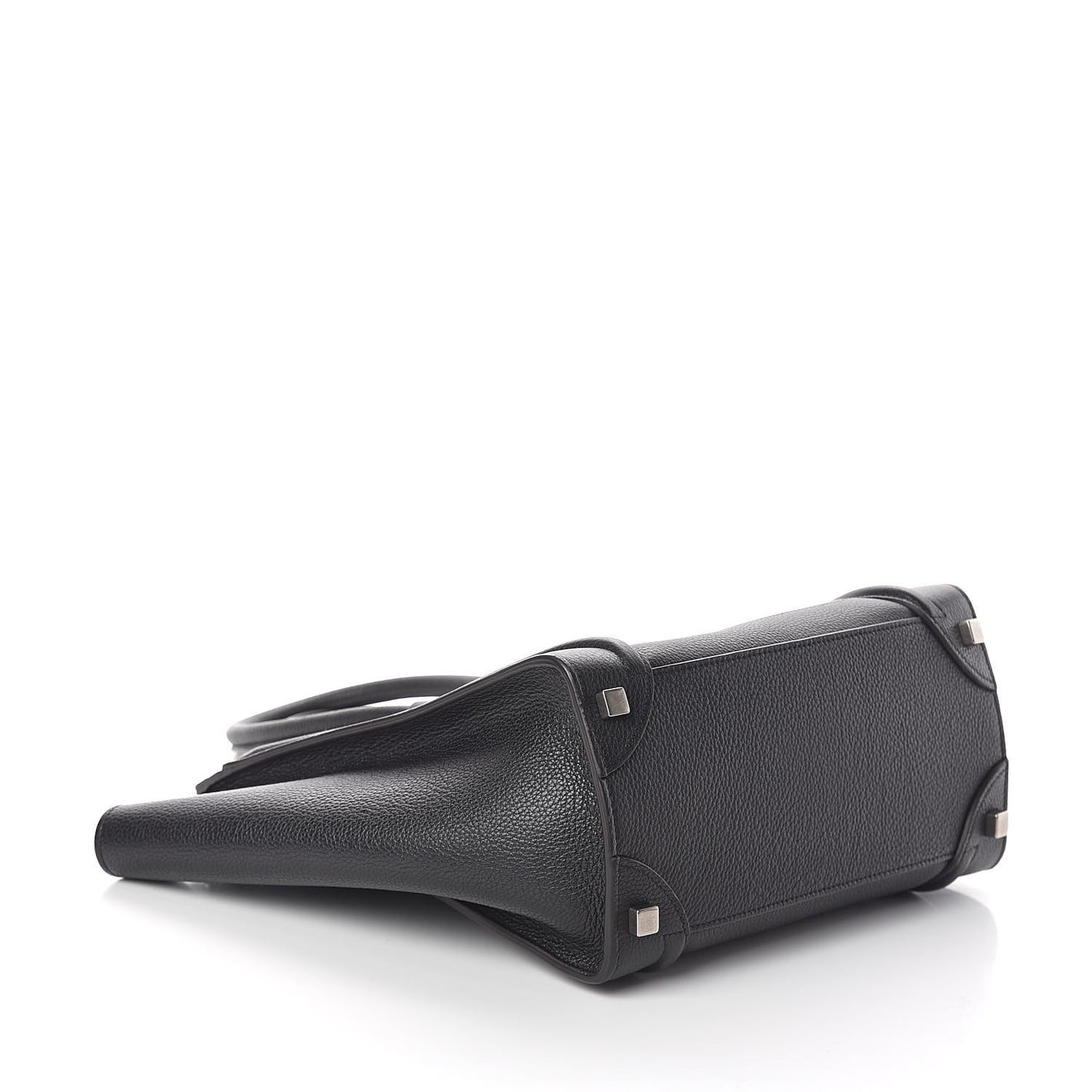 Drummed Calfskin Micro Luggage Black