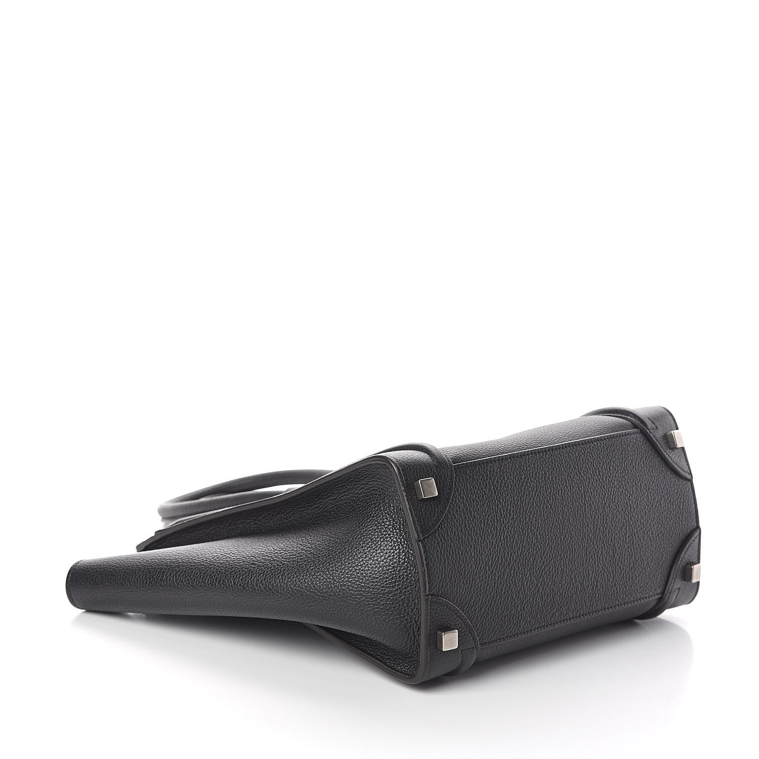 Celine Drummed Calfskin Micro Luggage Black 4 of 9