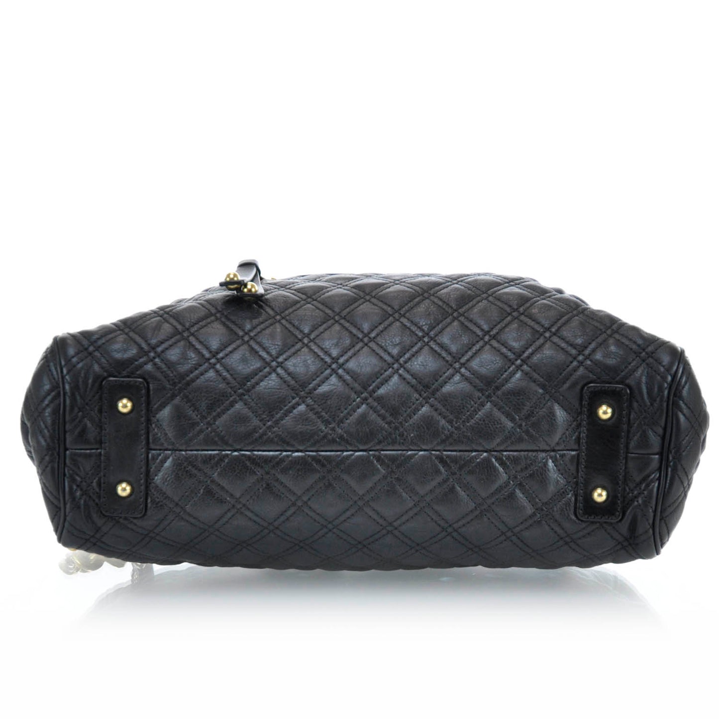 Quilted Leather Stam Black